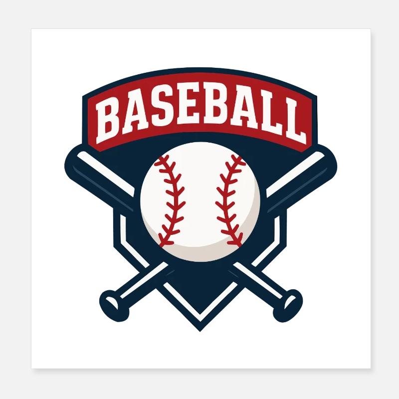 Logo de baseball Poster 20 x 20 cm