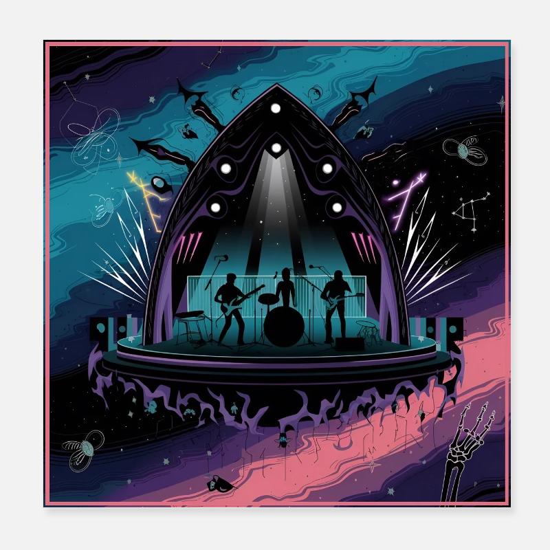Scénographie de concert céleste Poster 20 x 20 cm