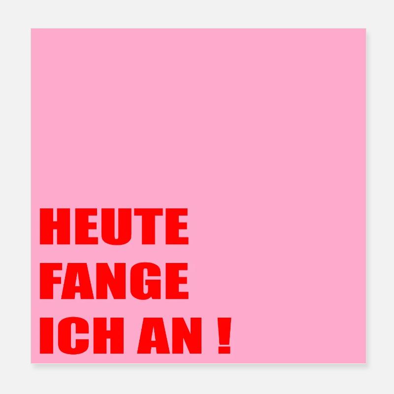 Kraftvolle Motivation Selbstbewusstsein Poster 20x20 cm