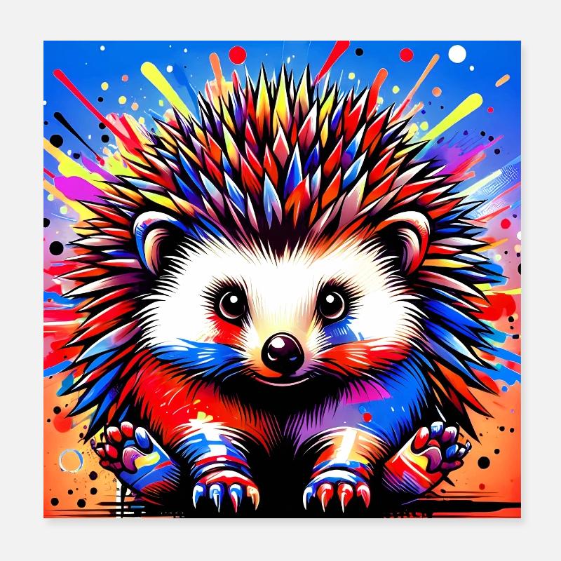 hérisson Poster 20 x 20 cm