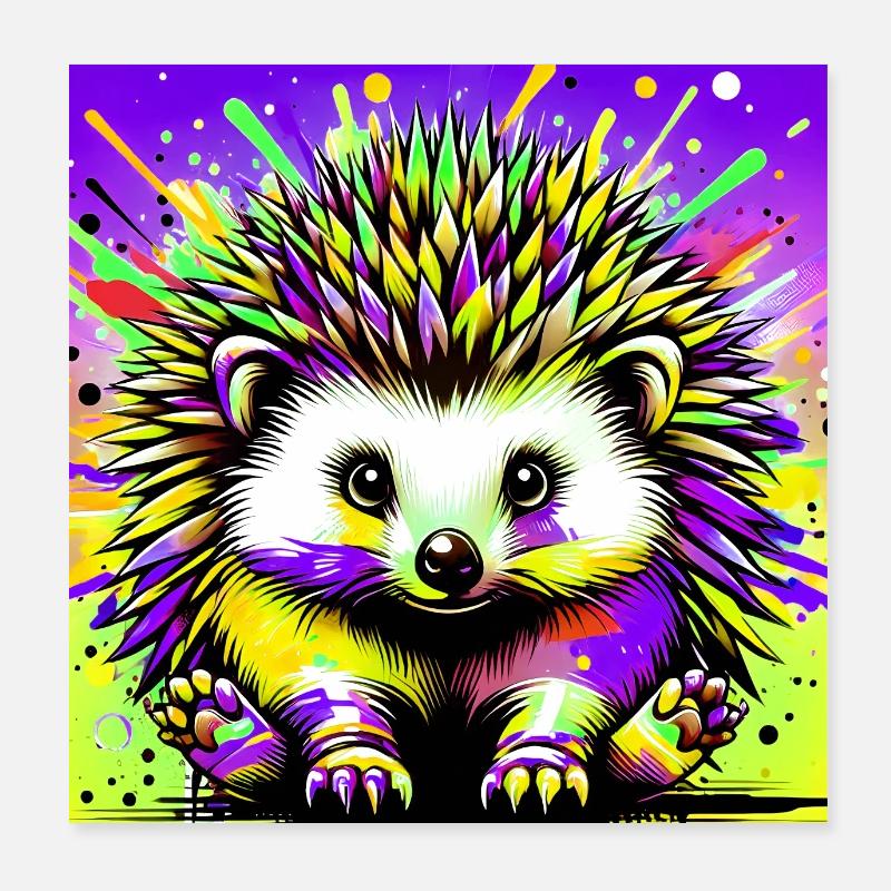 Igel Poster 20x20 cm
