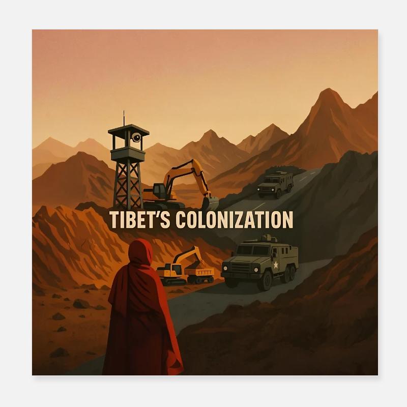 Tibet Colonization Poster 8" x 8" (20x20 cm)