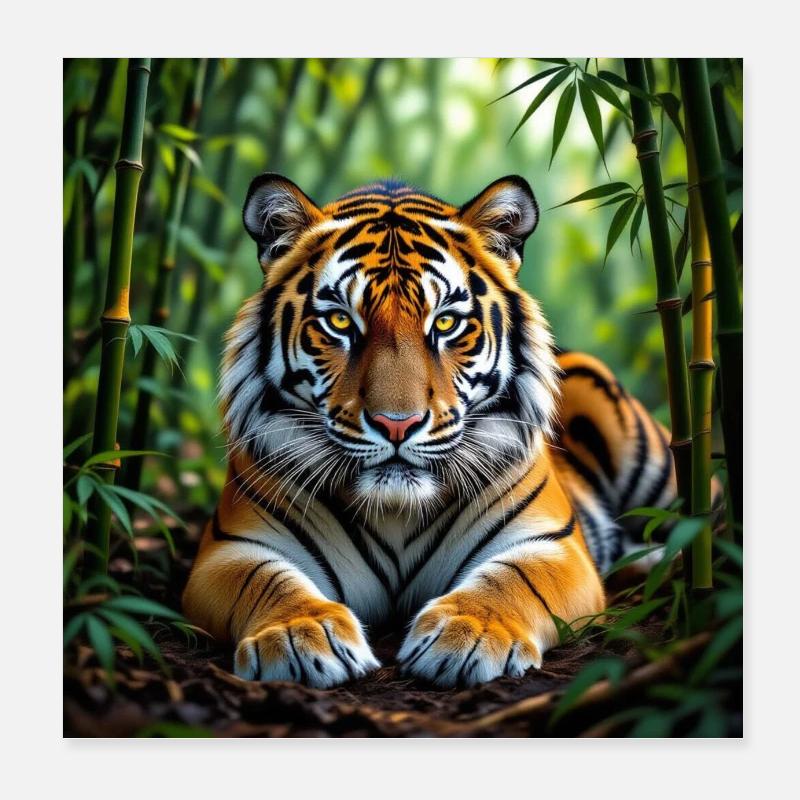 Dschungel-Tiger Poster 20x20 cm