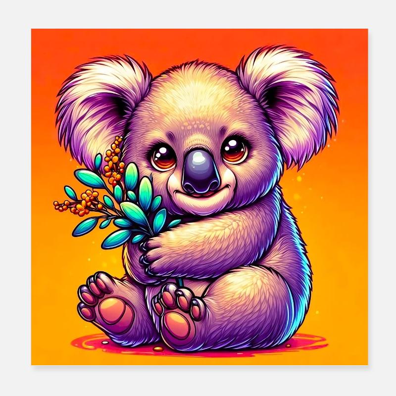 Koala Poster 20x20 cm