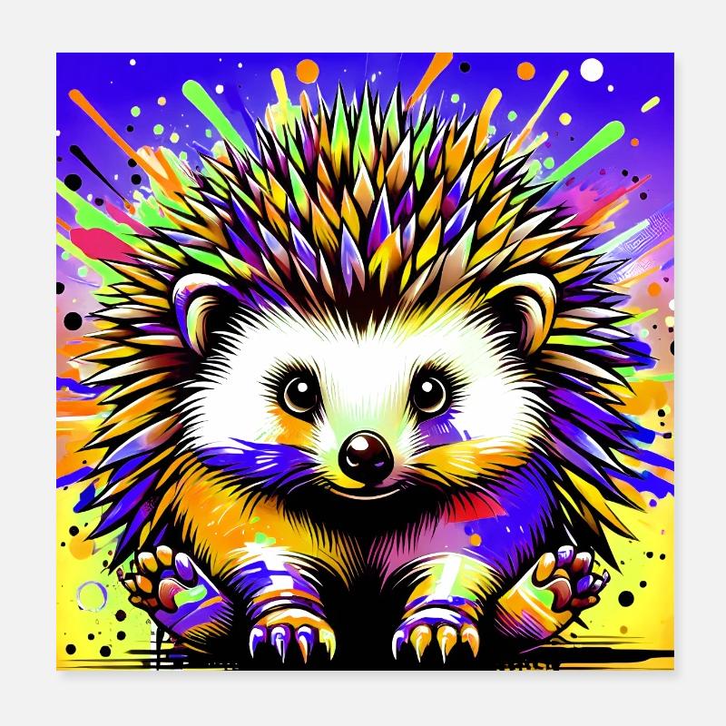 Igel Poster 20x20 cm