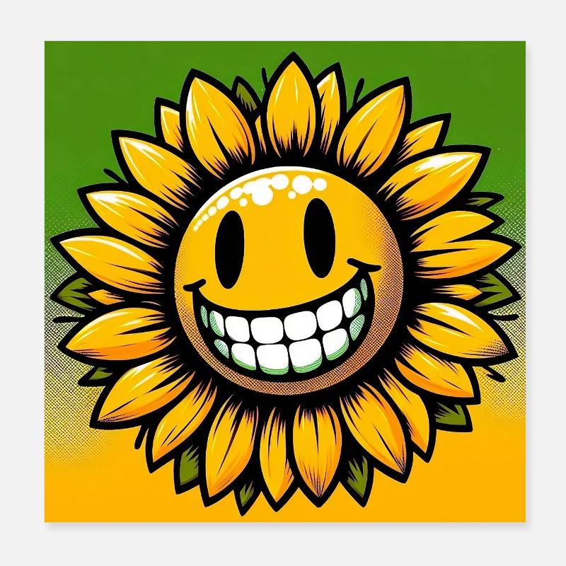 Sunflower Poster 8" x 8" (20x20 cm)