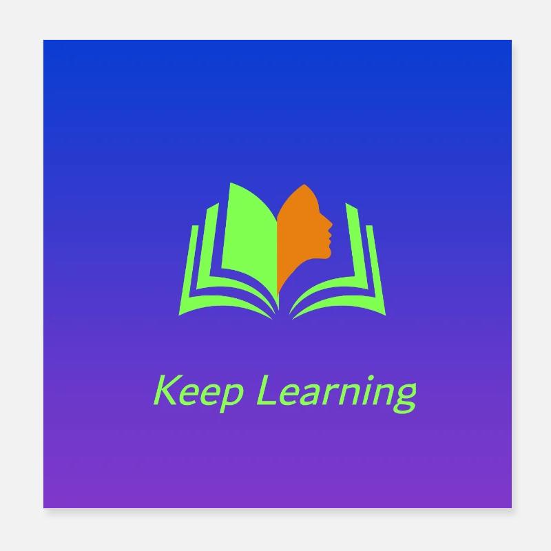 T-shirt Knowledge is Power" Poster 8" x 8" (20x20 cm)