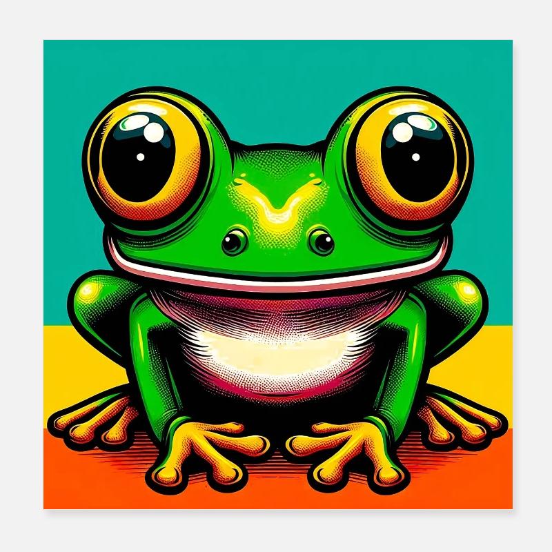 frog Poster 8" x 8" (20x20 cm)