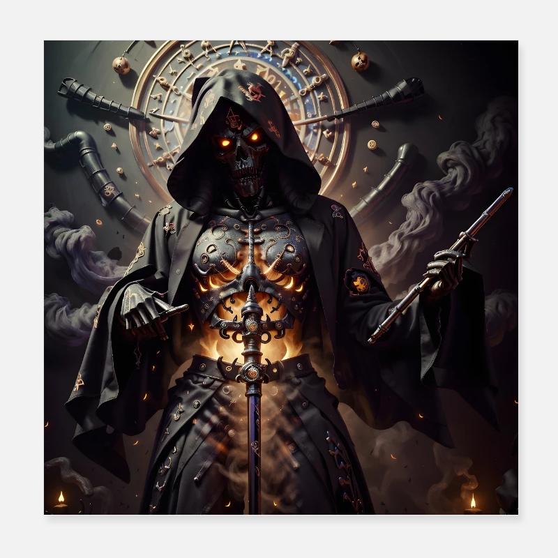 Der Sensenmann La Parca Halloween Poster 20x20 cm