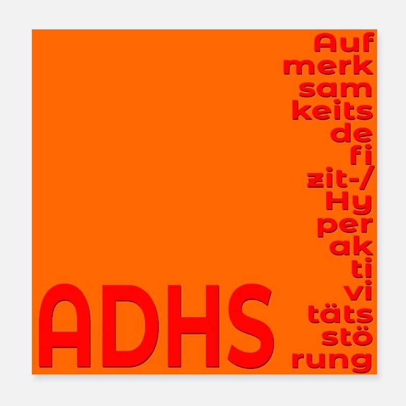 ADHS FOKUS KONZENTRATION Poster 20x20 cm