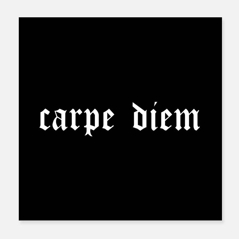Carpe Diem Gothic Tee Poster 8" x 8" (20x20 cm)