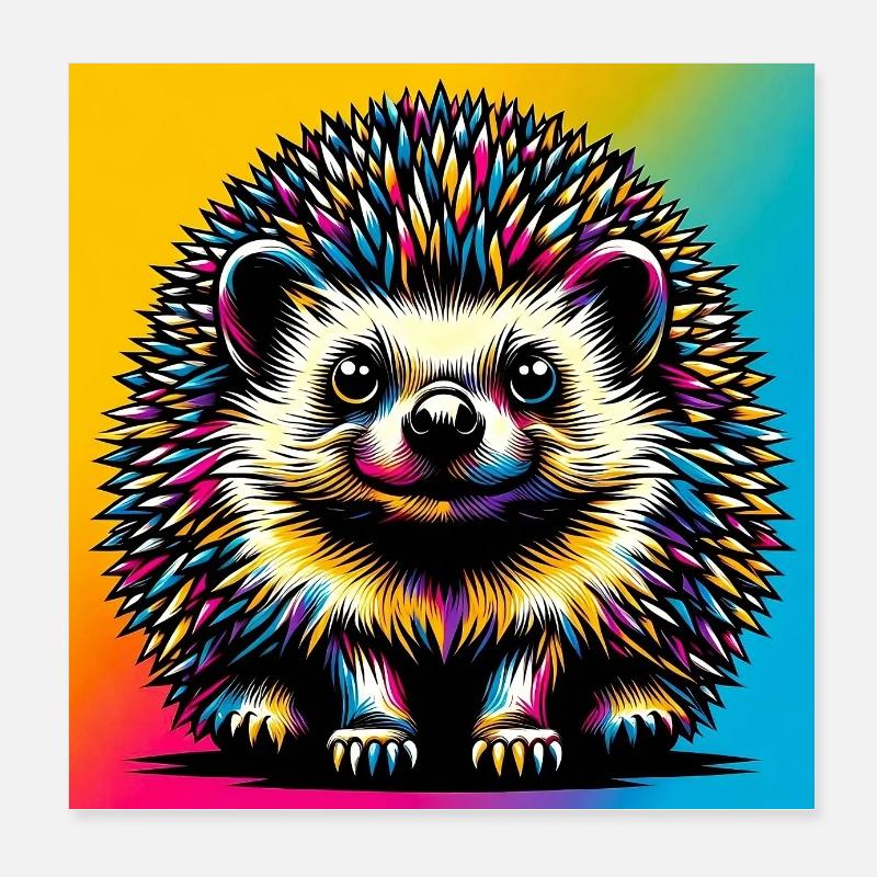 hérisson Poster 20 x 20 cm