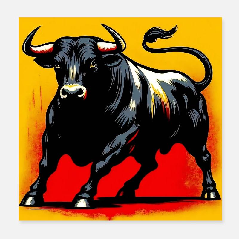taureau Poster 20 x 20 cm
