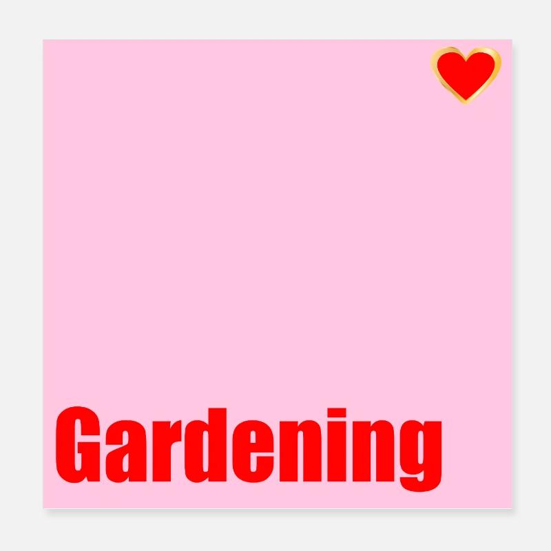 Gartenarbeit Liebe Garten Poster 20x20 cm
