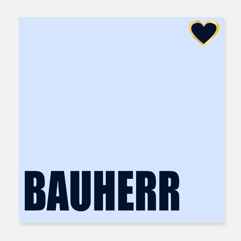 CONSTRUCTEUR DE MAISONS HERZ Poster 20 x 20 cm