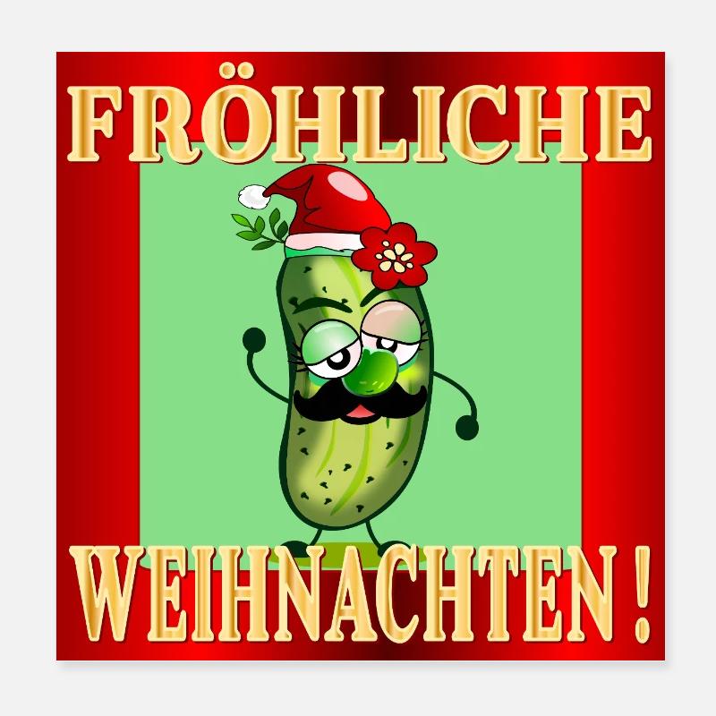 CORNICHON JOYEUX NOËL Poster 20 x 20 cm