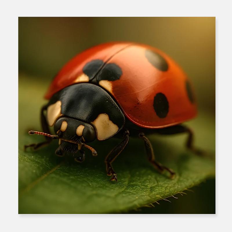 Animals - Ladybug Poster 8" x 8" (20x20 cm)