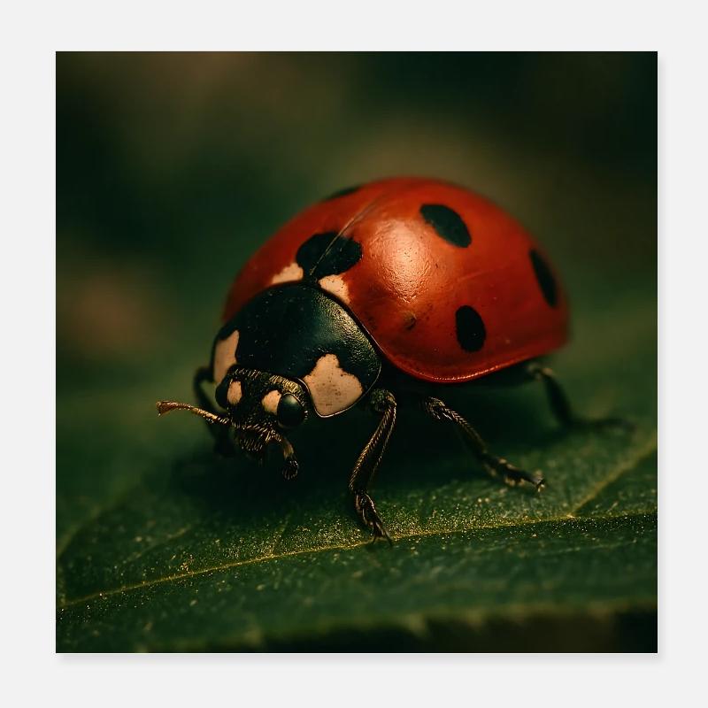 Animals - Ladybug Poster 8" x 8" (20x20 cm)