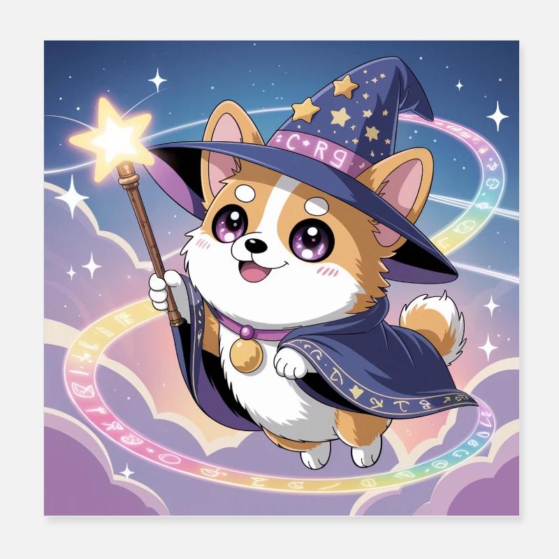 Corgi mystique Poster 20 x 20 cm