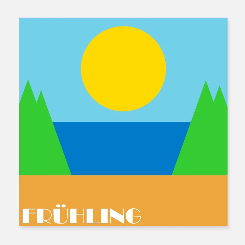 Fruehling Poster 20x20 cm