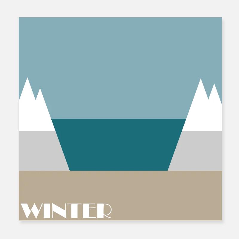 Hiver Poster 20 x 20 cm