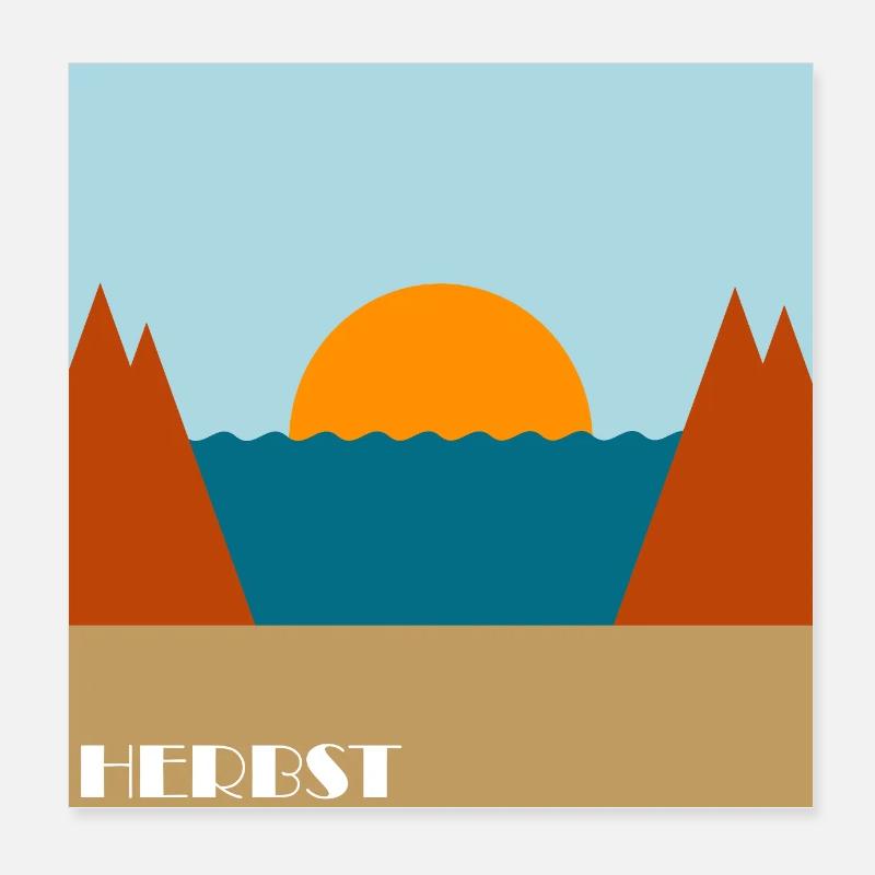 Herbst Poster 20x20 cm