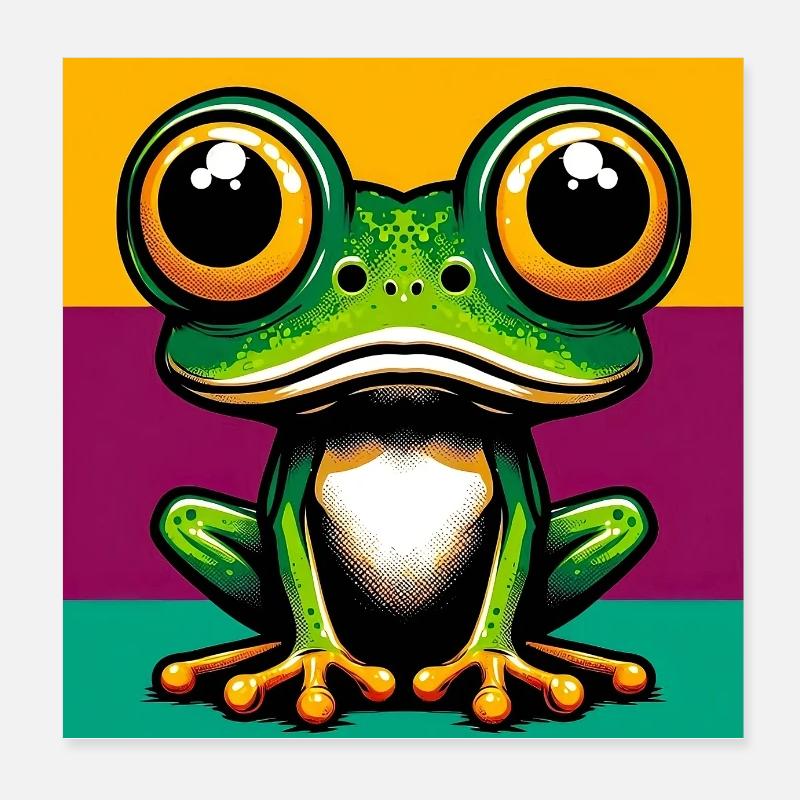 Frosch Poster 20x20 cm