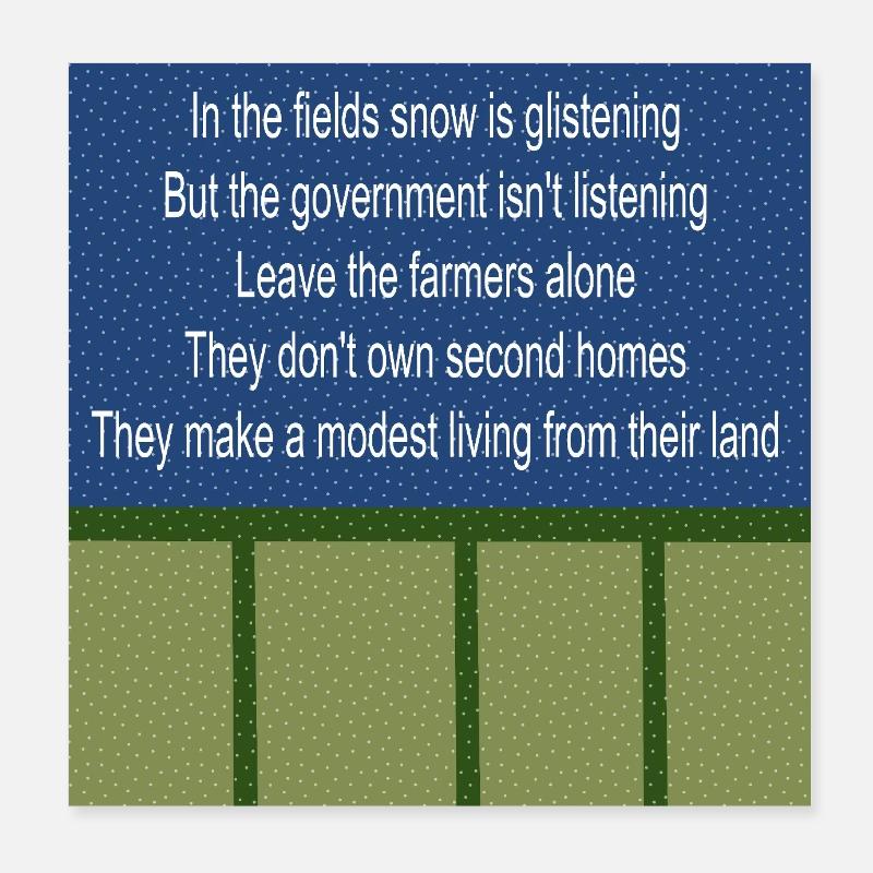 Farmers Fields Protestreim der britischen Labour-Regierung Poster 20x20 cm