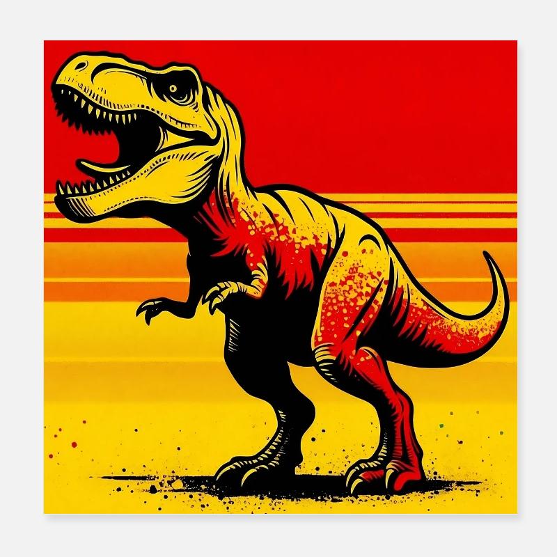 Dinosaurier Poster 20x20 cm