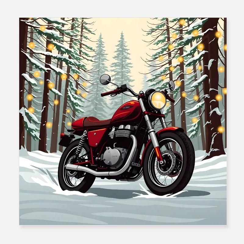 Ride Into Winter Poster 20x20 cm