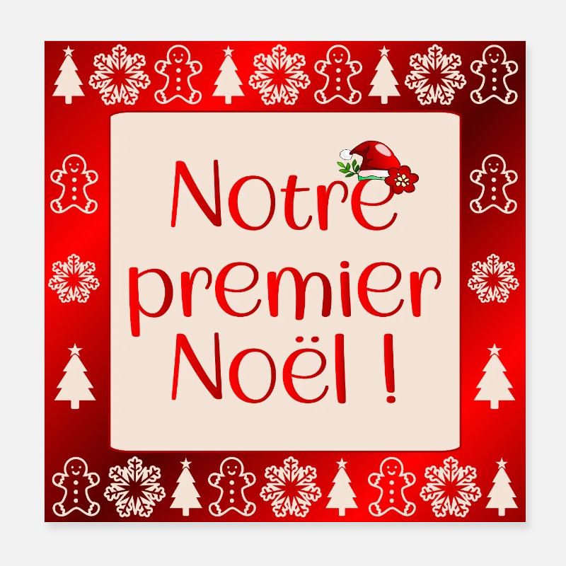 Notre Premier Noël Poster 20 x 20 cm