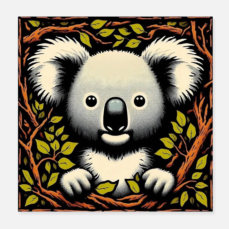 Koala Poster 20x20 cm