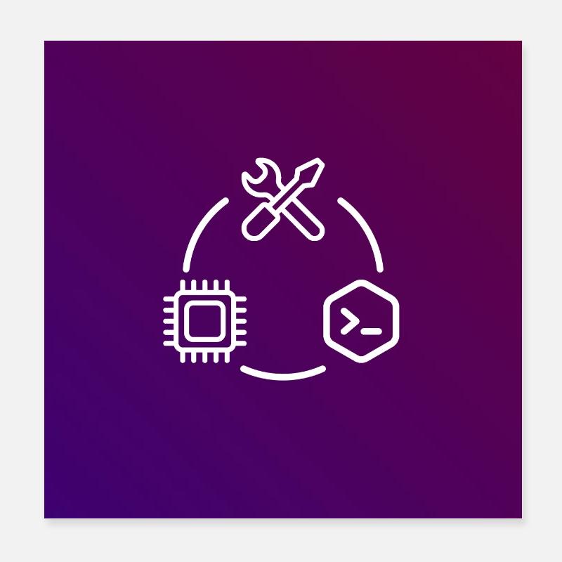 TechKreis Chip Code Werkzeug Poster 20x20 cm