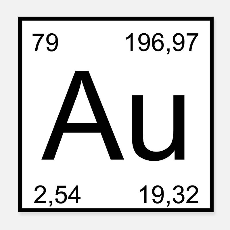 Élément d’or Minimal Poster 20 x 20 cm