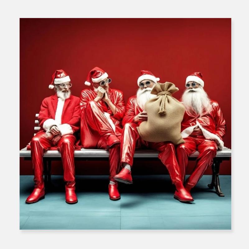 Berwerbung Santas Quartett auf Casting Bank Poster 20x20 cm