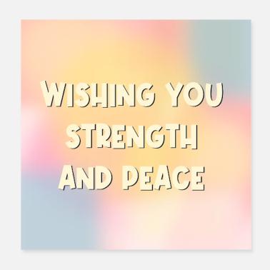 Augurando Forza Pace Poster 20x20 cm