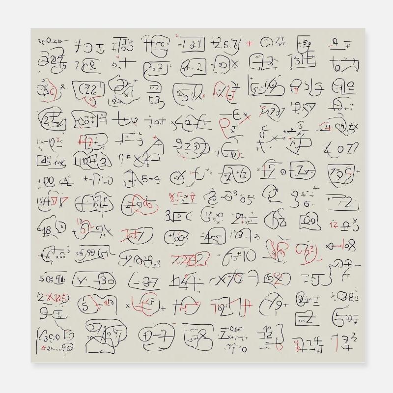 Neue abstrakte Sprache Poster 20x20 cm