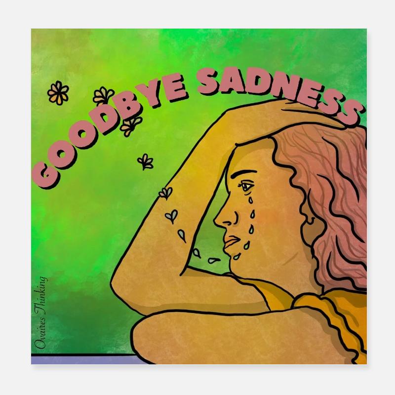 Leb wohl, Traurigkeit Poster 20x20 cm