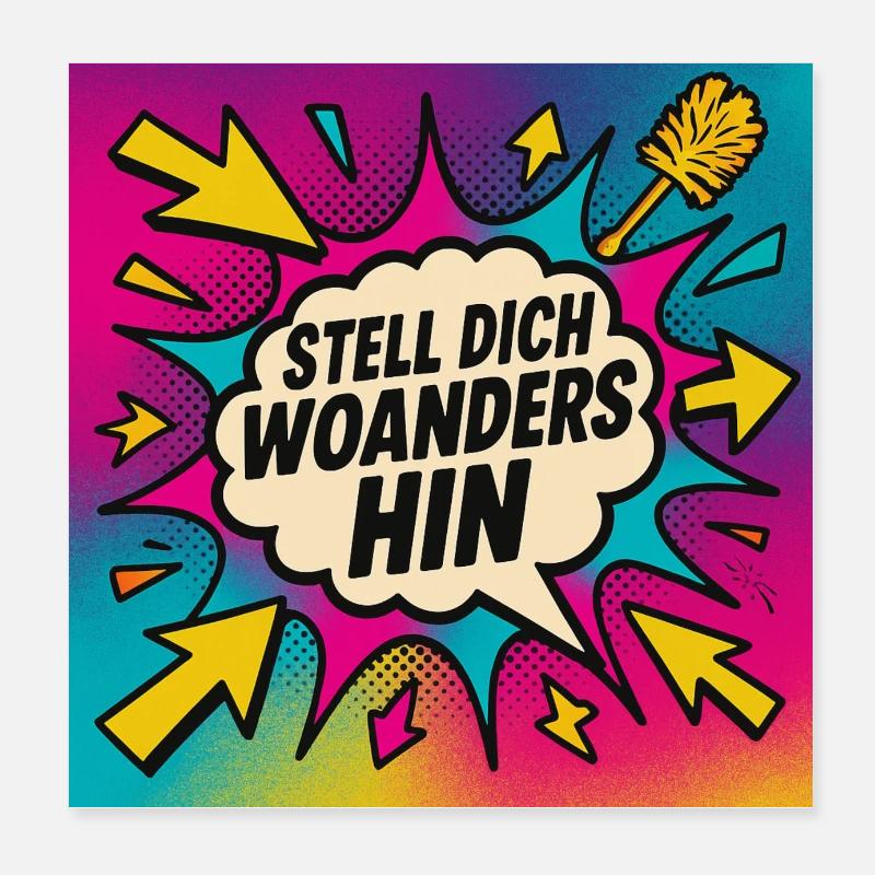 Stand somewhere else Popart Poster 8" x 8" (20x20 cm)