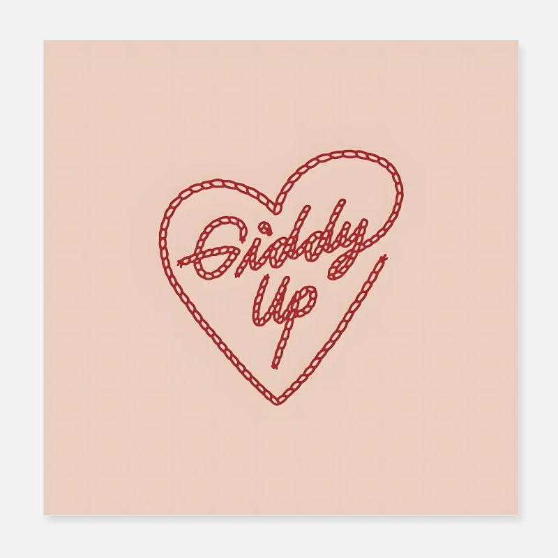 Hüb das Herz Poster 20x20 cm