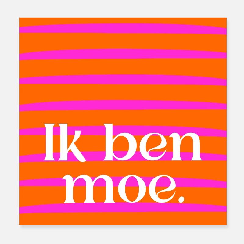 Ich bin müde Poster 20x20 cm