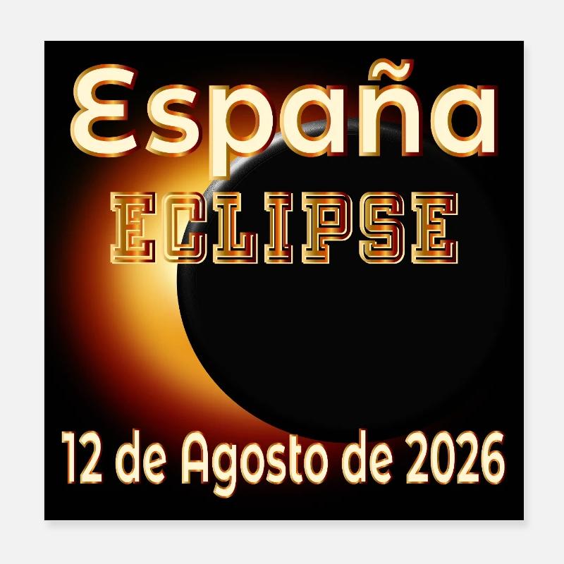 Observation des éclipses en Espagne Poster 20 x 20 cm