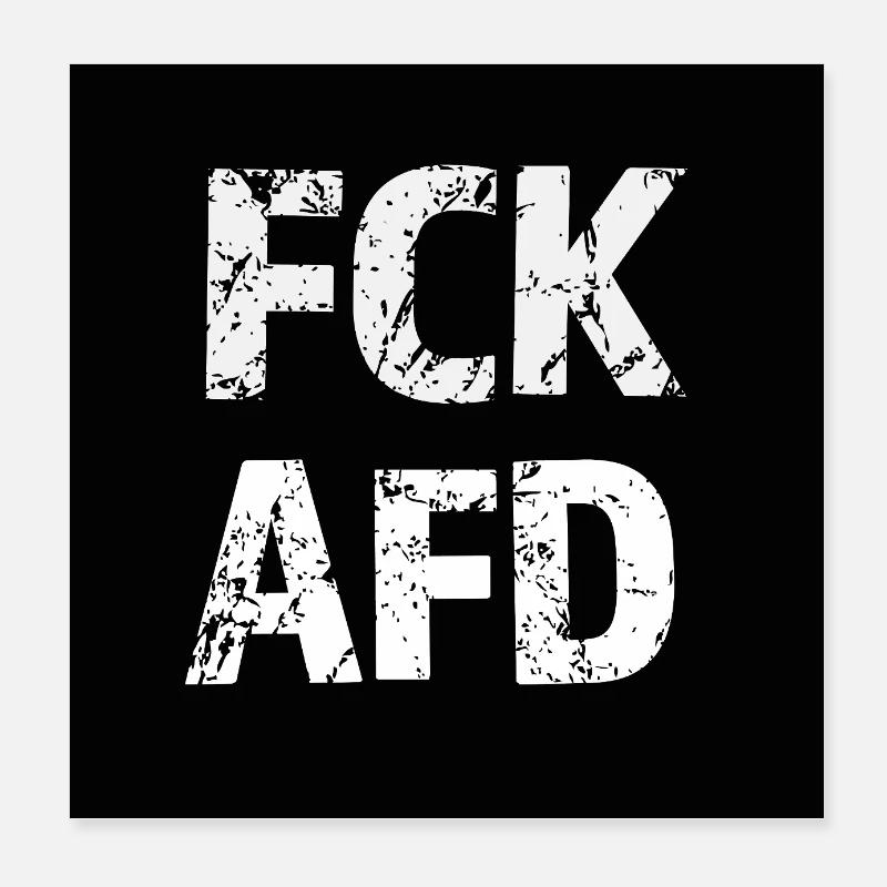 Lettrage grossier sur black fck afd Poster 20 x 20 cm