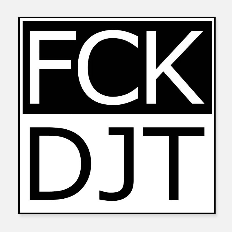 Provokante Blocktypografie Protest Poster 20x20 cm