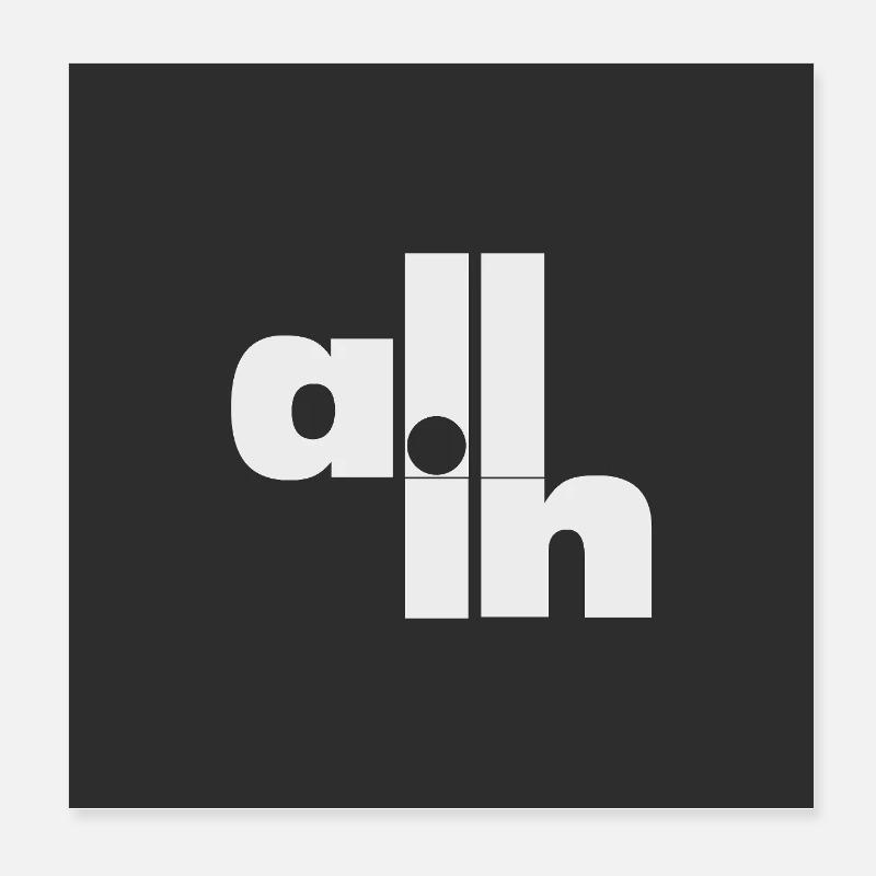 All in Poker Typografie Minimal Statement Poster 20x20 cm
