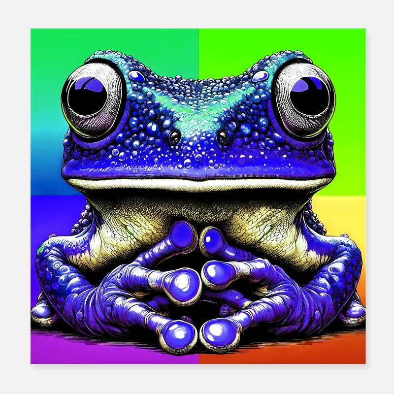 Frosch Poster 20x20 cm