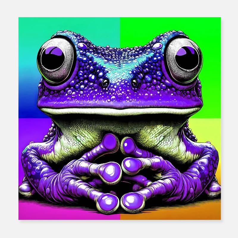 frog Poster 8" x 8" (20x20 cm)