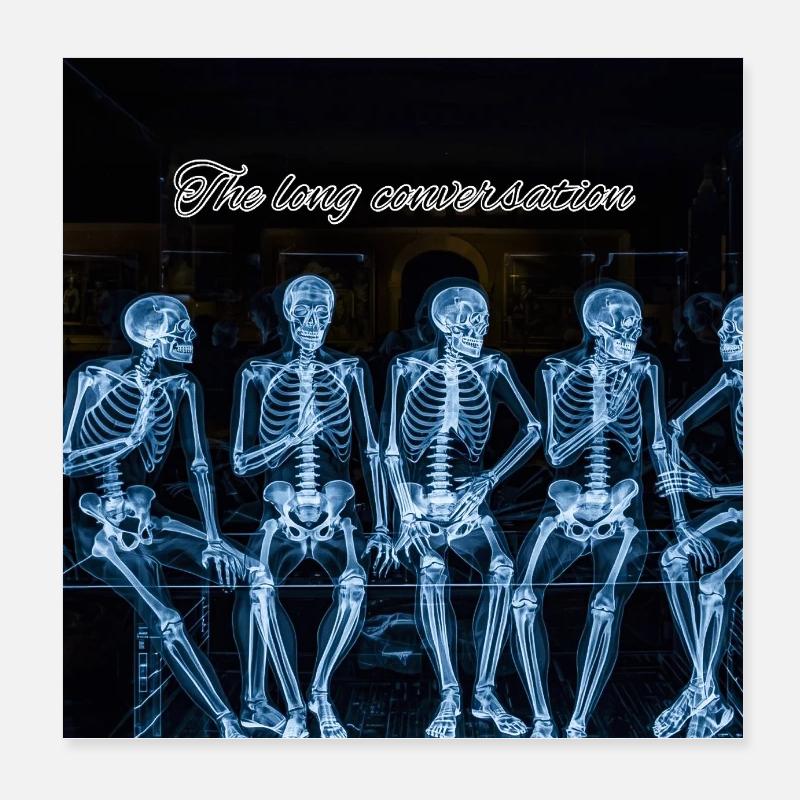 Long Talks : Rangée des Squelettes Poster 20 x 20 cm
