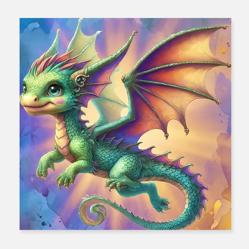 dragon Poster 20 x 20 cm