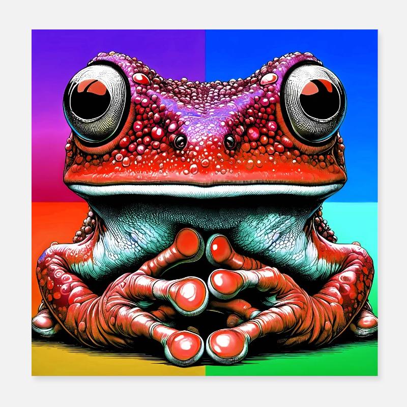 Frosch Poster 20x20 cm